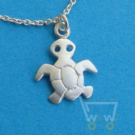 Baby Sea Turtle Charm Necklace - WikiWii