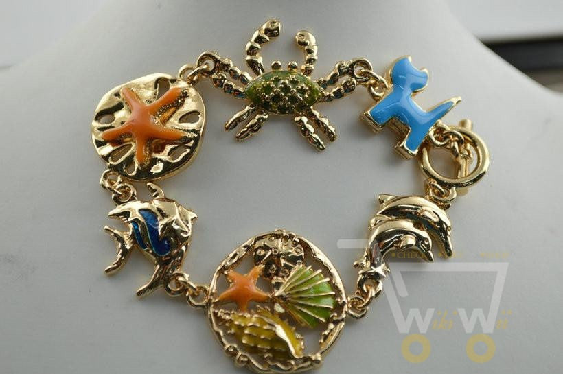 Beach Style Sea Fish Charms Bracelet - WikiWii