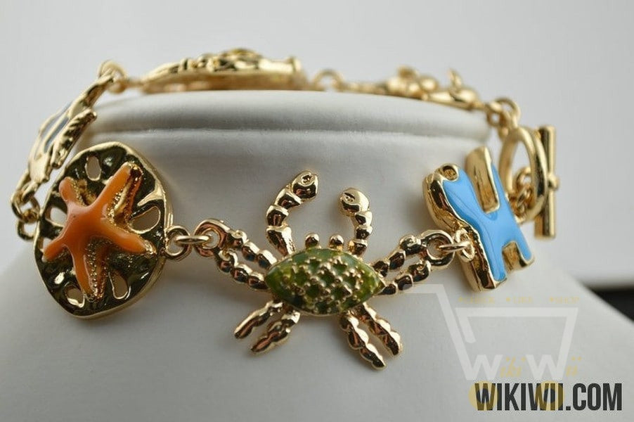 Beach Style Sea Fish Charms Bracelet - WikiWii