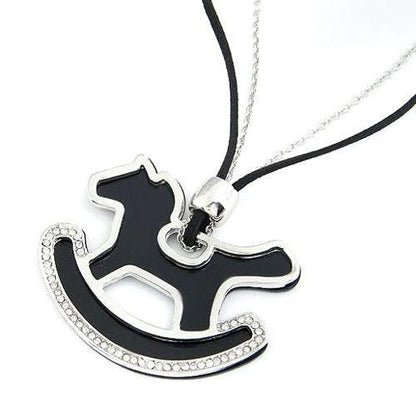 Black gold horse necklace - WikiWii