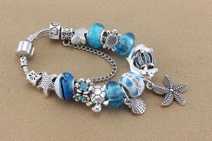 Blue Beads bracelets Starfish / Sea Turtle / Dolphin - WikiWii