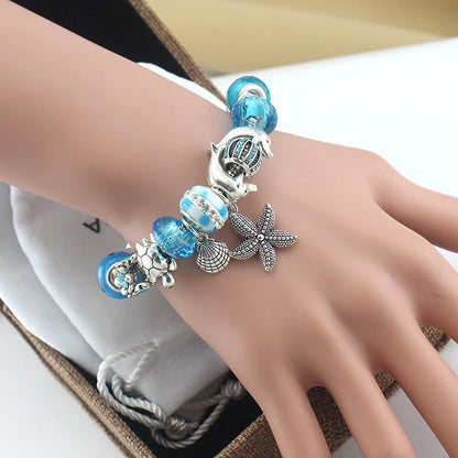 Blue Beads bracelets Starfish / Sea Turtle / Dolphin - WikiWii