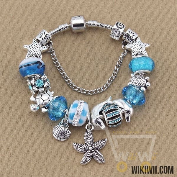 Blue Beads bracelets Starfish / Sea Turtle / Dolphin - WikiWii