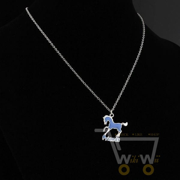 Blue Horse Friend Necklace - WikiWii