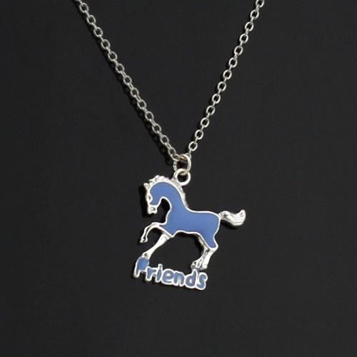 Blue Horse Friend Necklace - WikiWii