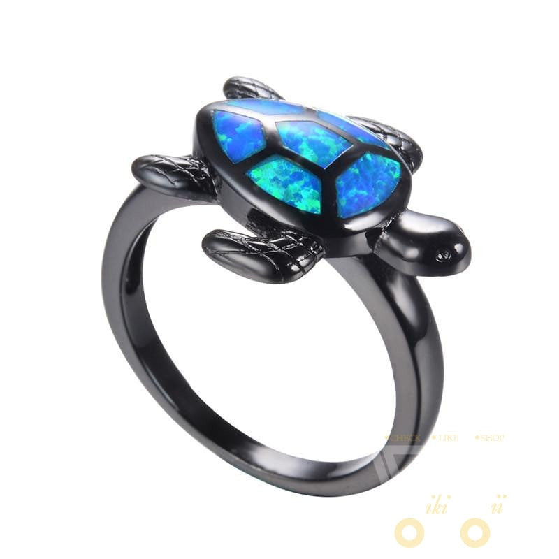 Blue Opal Turtle ring - WikiWii