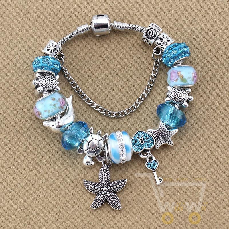 Blue Starfish/Dolphin Bracelet - WikiWii