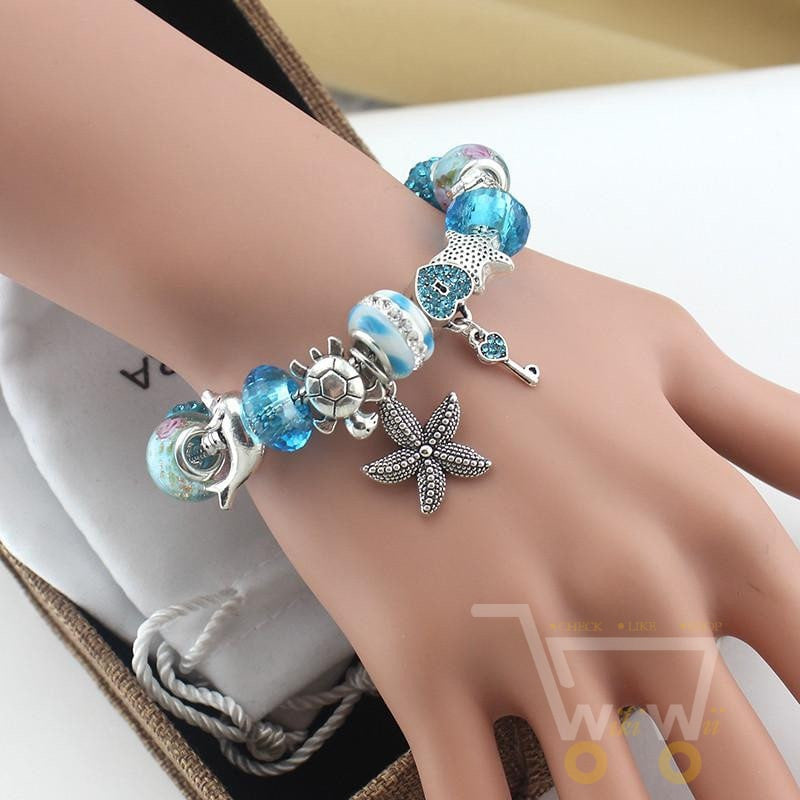 Blue Starfish/Dolphin Bracelet - WikiWii