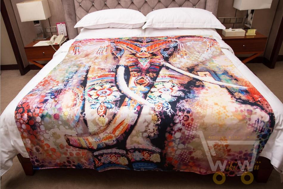 Bohemian Elephant Bed Sheet - WikiWii