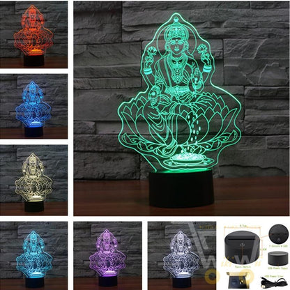 Buddha 7 Color Changing Table Lamp - WikiWii