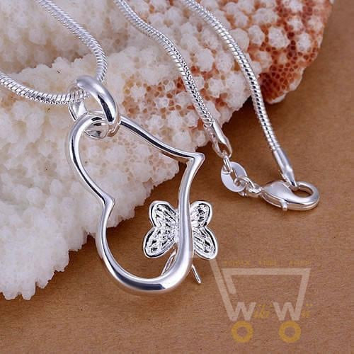 Butterfly Necklace Heart Shape - WikiWii