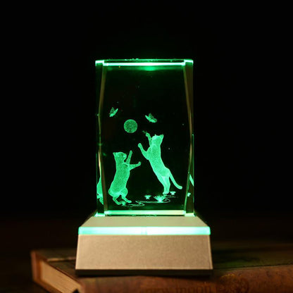 Cat laser carving Crystals - WikiWii