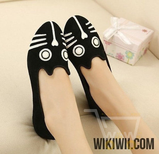 Cat Women's Flat Shoes - WikiWii