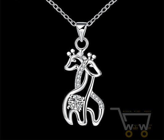 Couple Giraffe Necklace - WikiWii