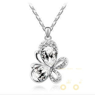 Crystal Butterfly Necklace - WikiWii