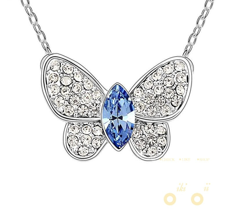 Crystal butterfly pendant - WikiWii