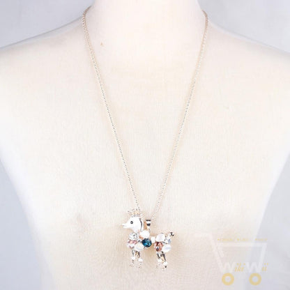 crystal chain dog necklace - WikiWii