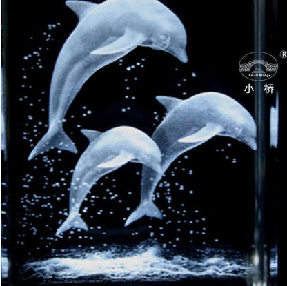 Crystal Dolphin Laser Carving - WikiWii