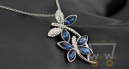 Crystal Dragonfly Necklace - WikiWii