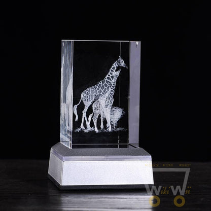 Crystal Giraffe Laser Carving - WikiWii