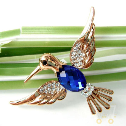 Crystal Hummingbird Brooch - WikiWii