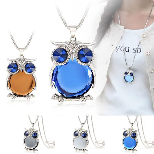 Crystal Owl Necklace - WikiWii