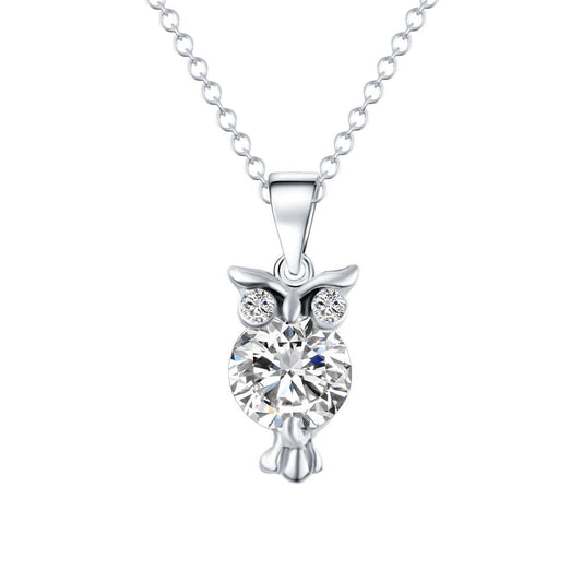 Crystal Owl Shape Necklace - WikiWii