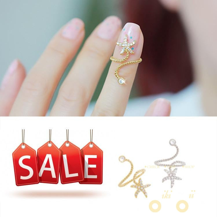 Crystal Starfish Finger Ring - WikiWii