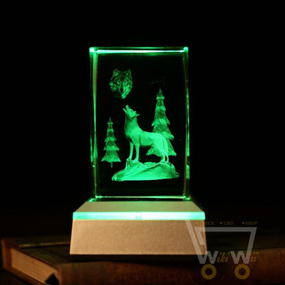 Crystal Wolf Laser Carving - WikiWii