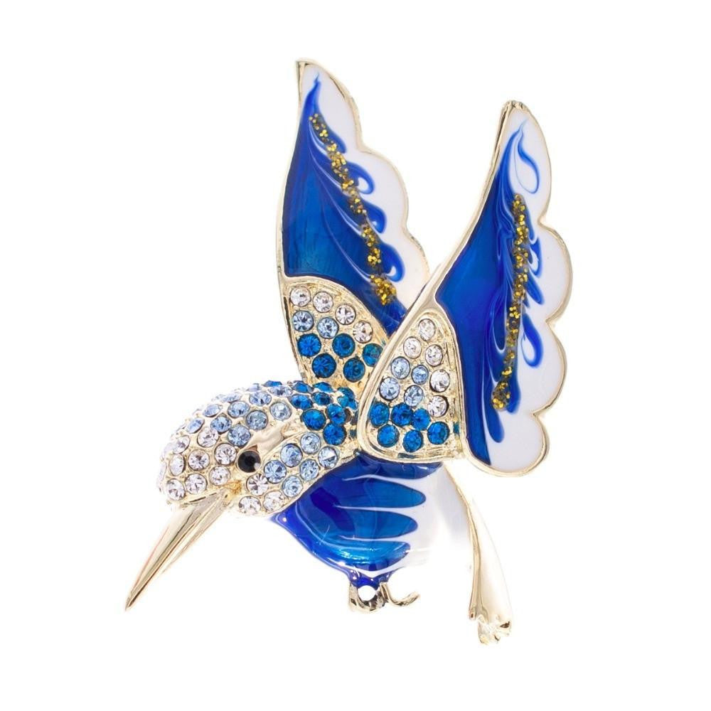 Crystals Hummingbird Brooch - WikiWii