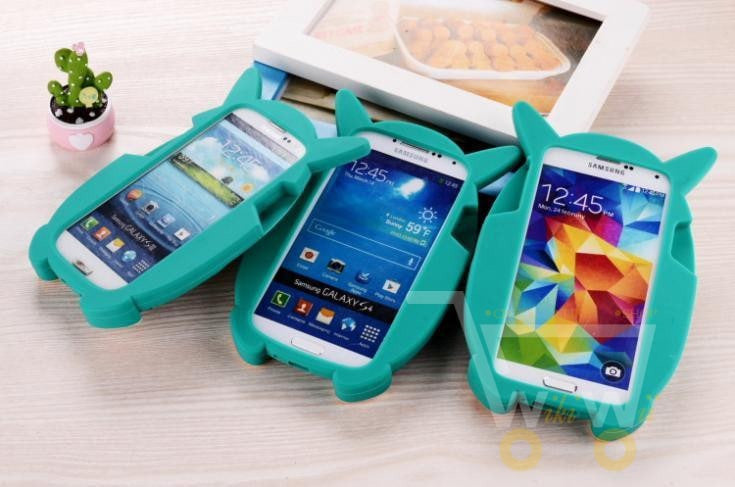 cute 3D Owl design 2 colors soft silicon protective cover for Samsung galaxy S3 /S4 /S5 note 2 3 4 - WikiWii