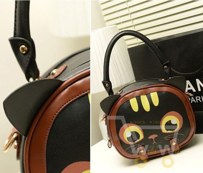 cute cartoon cat head bag - WikiWii