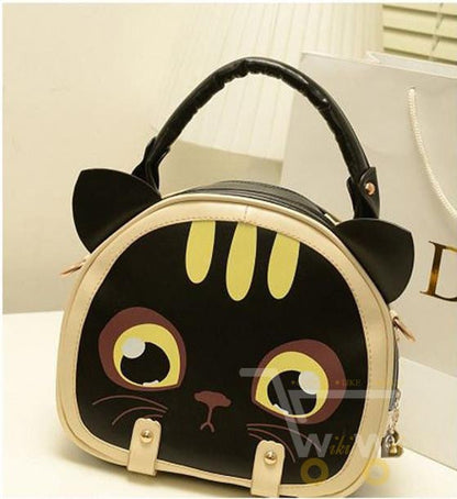 cute cartoon cat head bag - WikiWii