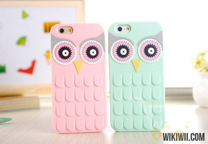 Cute Cartoon OWL Soft Rubber Phone Case Cover For iPhone 4 / 4s / 5 / 5s / 6 / 6 plus - WikiWii