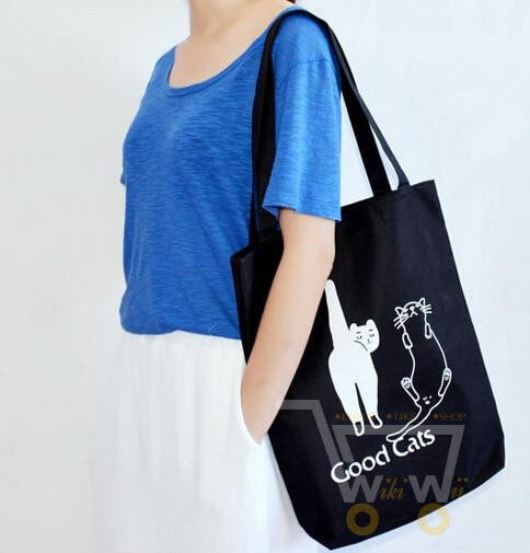 Cute cats shoulder bag,shopping bag - WikiWii