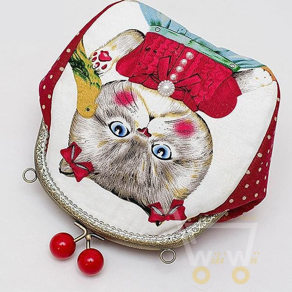 Cute Creative Mini Summer Canvas Red Kitty Cat Animal Printed - WikiWii