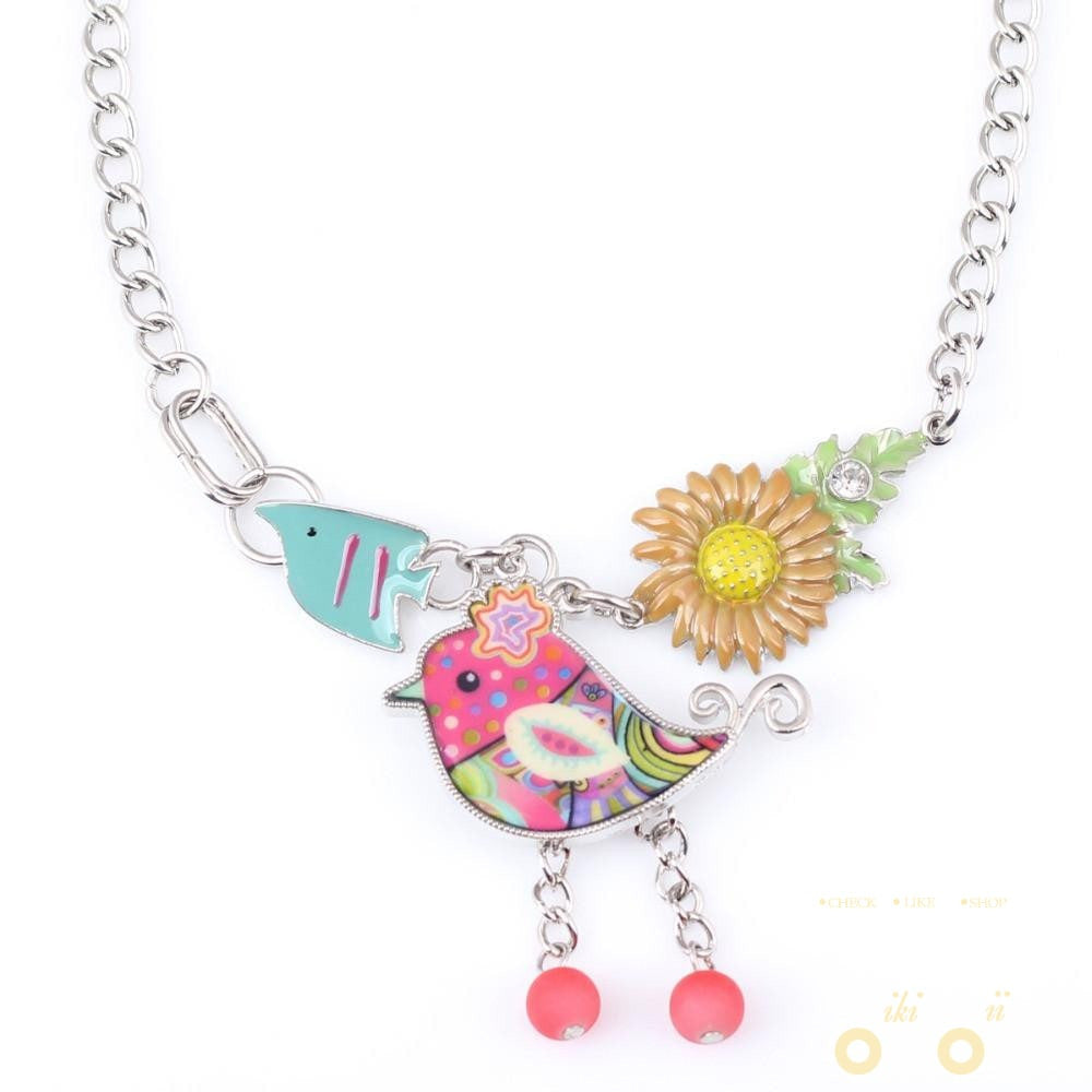 Cute Flower Chicken Necklace - WikiWii