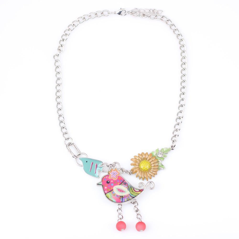 Cute Flower Chicken Necklace - WikiWii