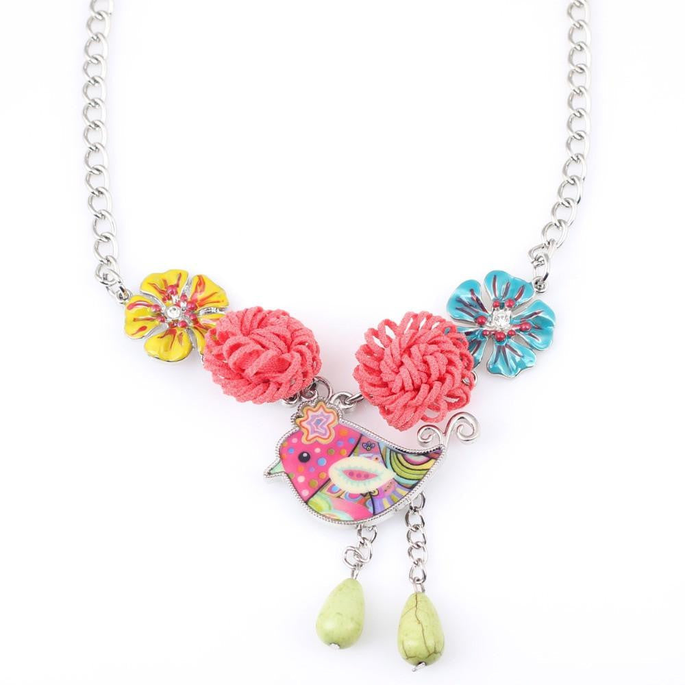 Cute Flower Chicken Necklace - WikiWii