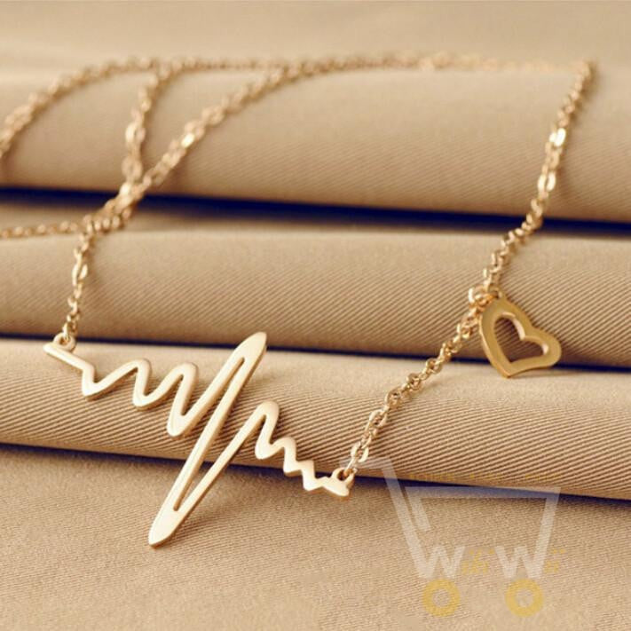 Cute Gold/ Silver Plated Heart Necklace - WikiWii