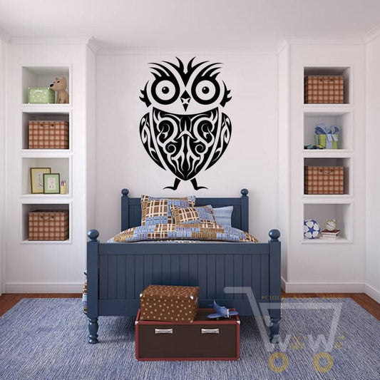 Cute Owl Wall Decor Sticker - WikiWii