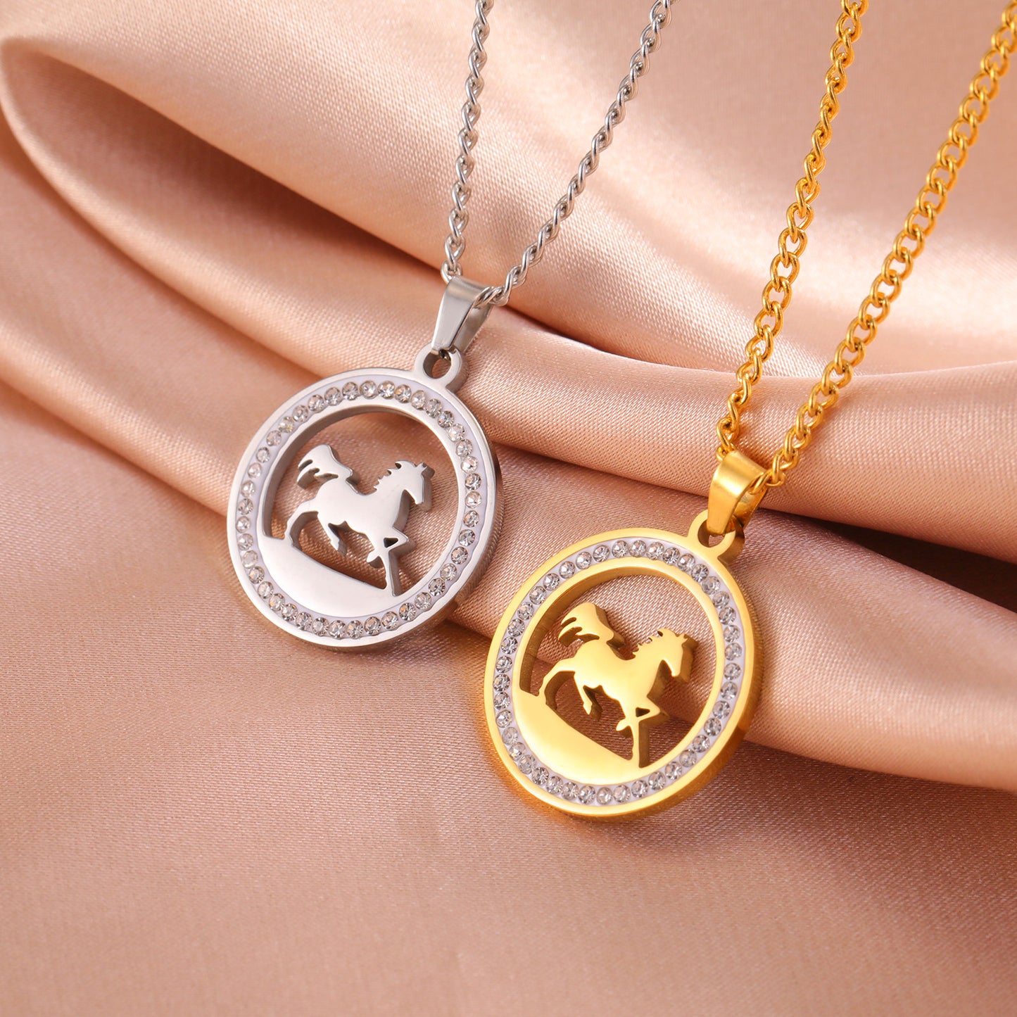 Horse Lovers Necklace + Free Earring Gift