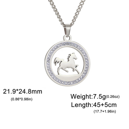 Horse Lovers Necklace + Free Earring Gift