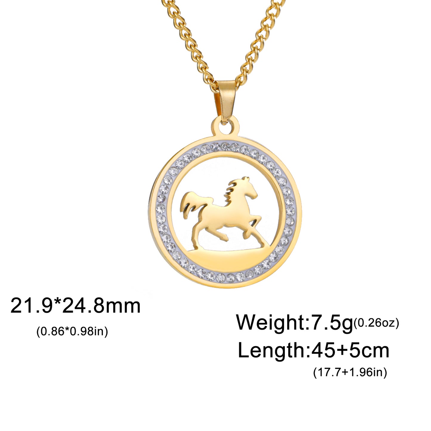 Horse Lovers Necklace + Free Earring Gift