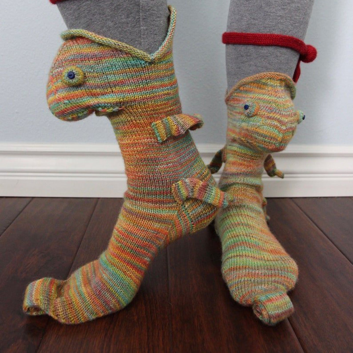 3D knitted crocodile socks- One Size fits all