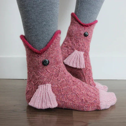 3D knitted crocodile socks- One Size fits all