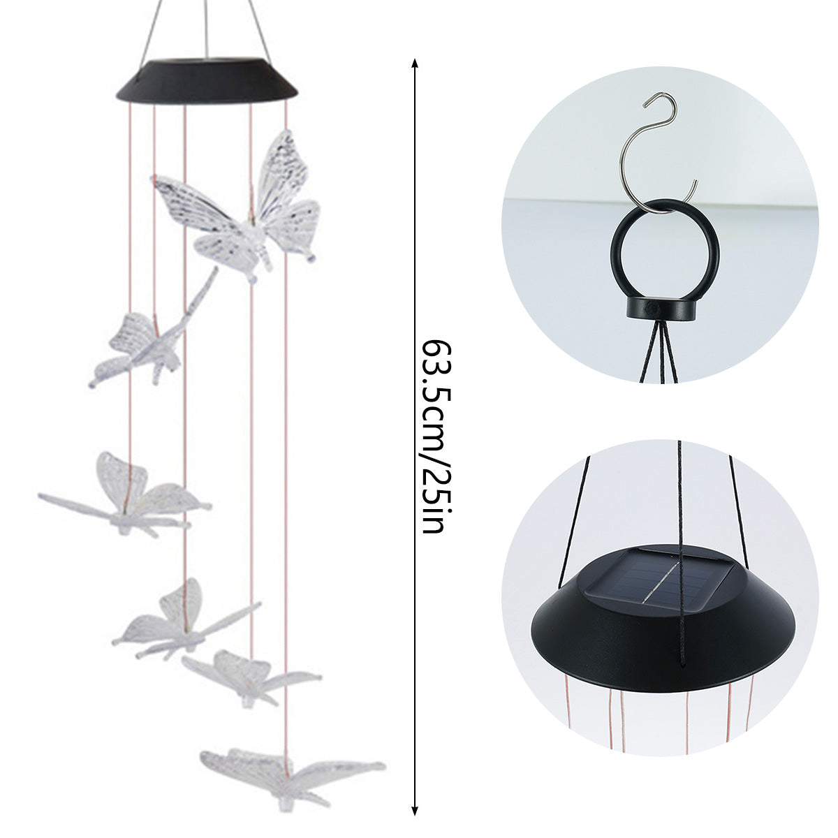 Solar Hummingbird Wind Chimes 2025