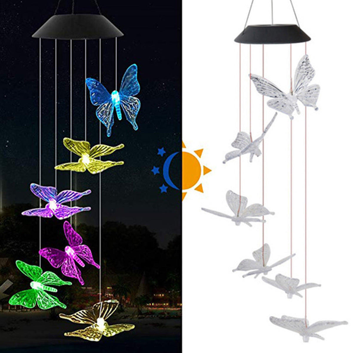Solar Hummingbird Wind Chimes 2025