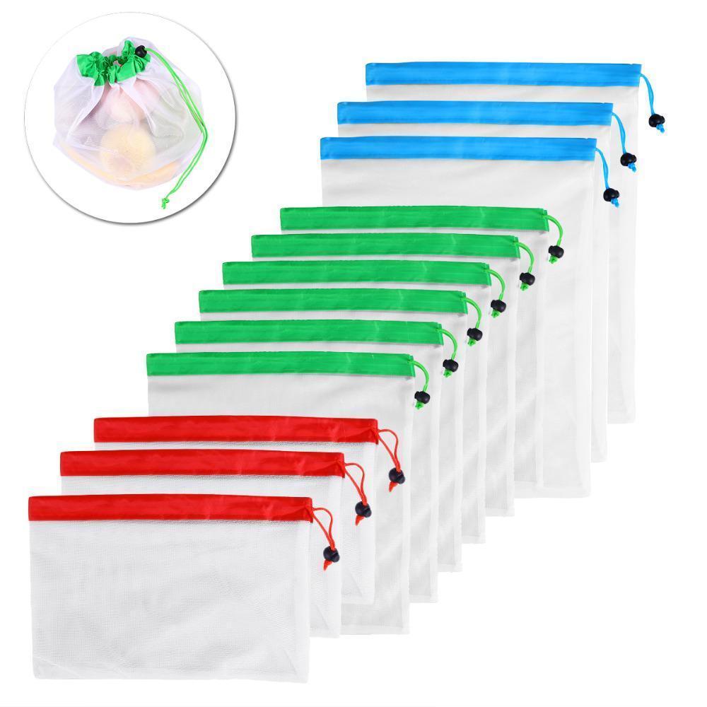 Reusable Mesh Produce Bags (12pcs) - WikiWii