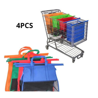 4 Pcs/set Eco-friendly Bags for supermarket trolleys - WikiWii